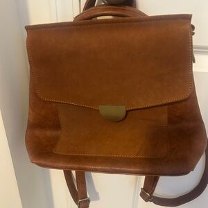Moda Luxe Tan PU Leather Crossbody Bag